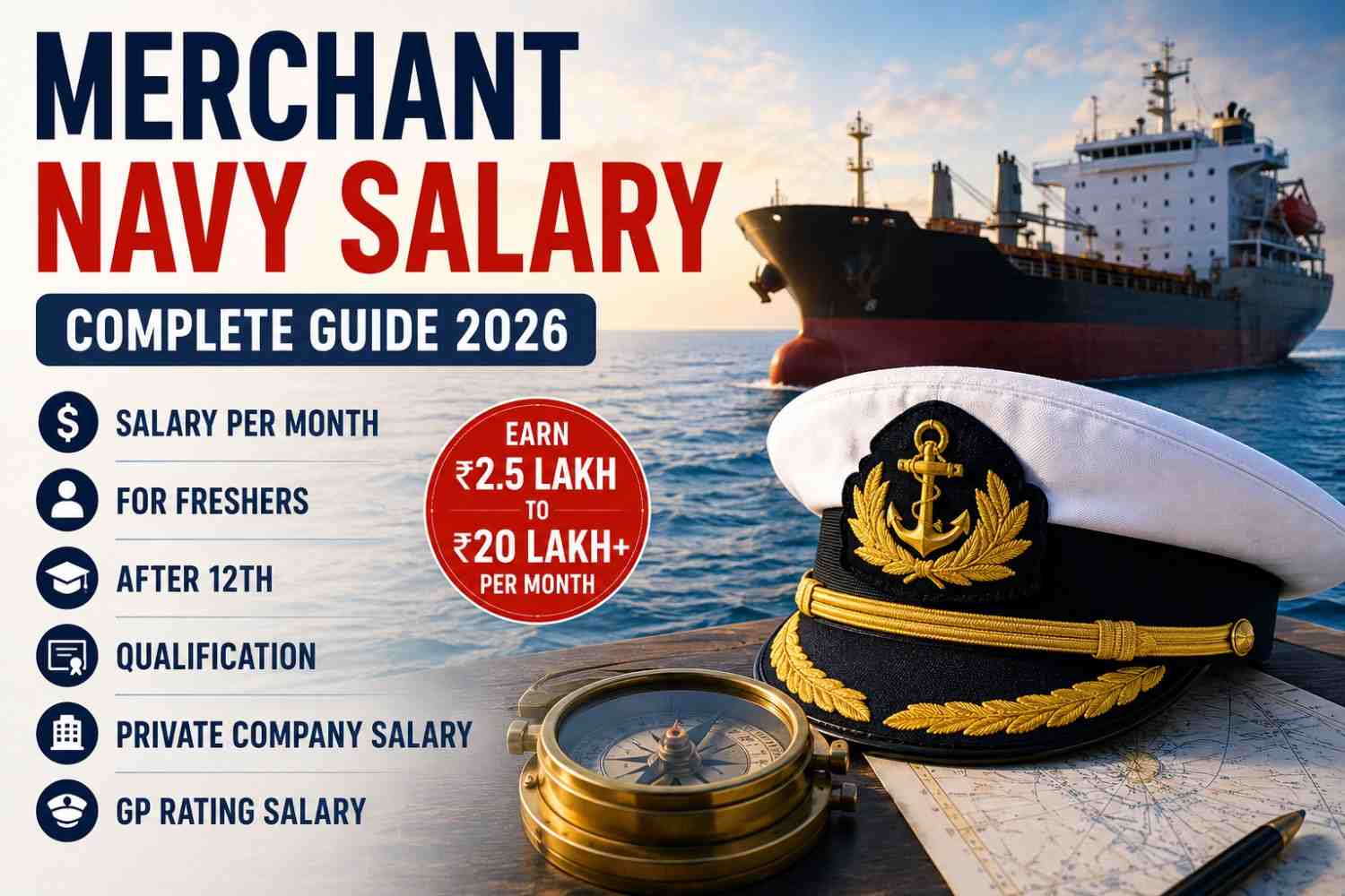 Merchant Navy Salary in India 2026 Per Month Rank Wise