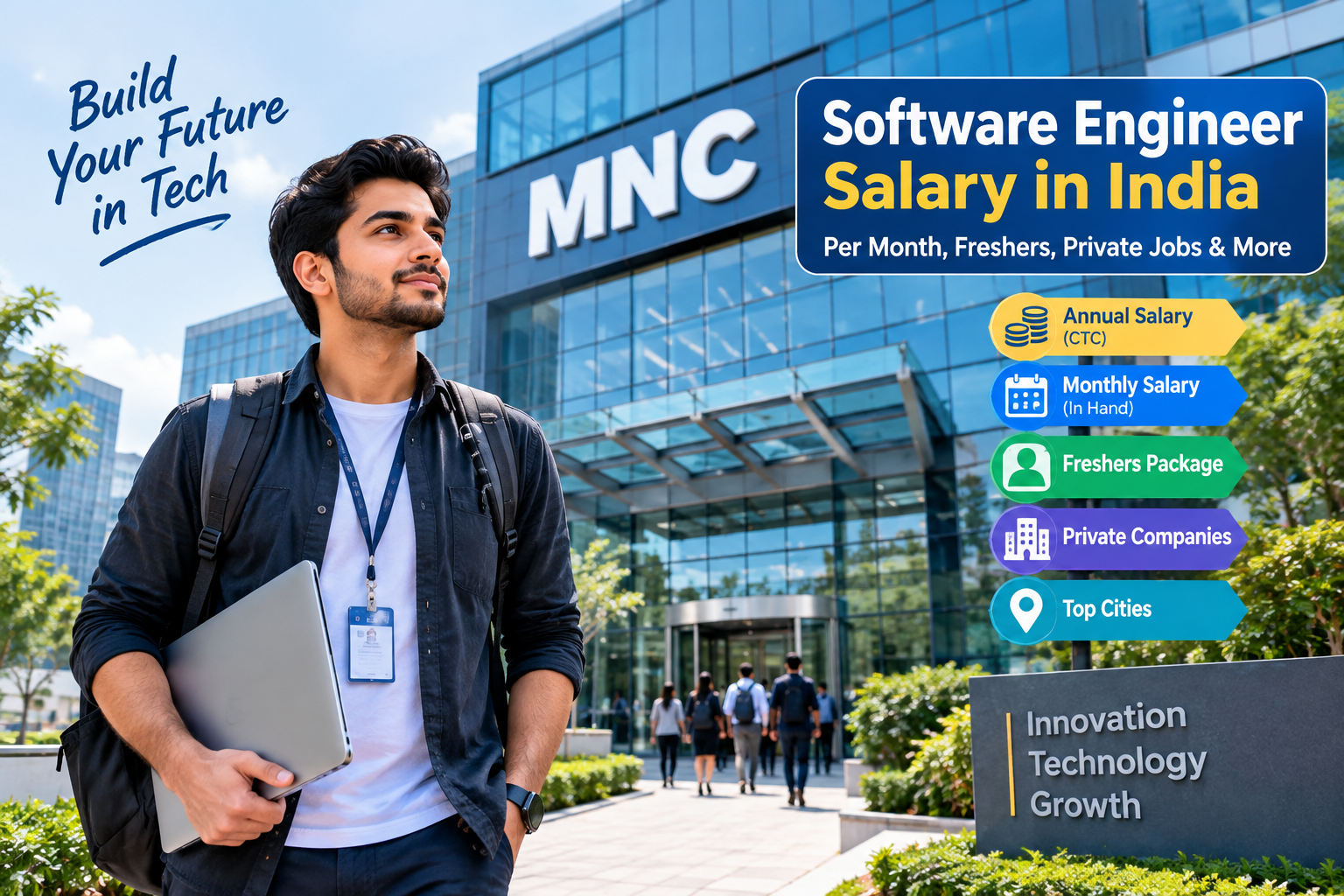 Software engineer salary in India 2026 with monthly salary and fresher salary breakdown